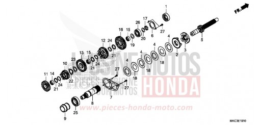 BOITE DE VITESSES (ARBRE SECONDAIRE) GL1800J de 2018